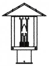 Arroyo Craftsman TRP-9ARRM-RB - 9" timber ridge post mount with arrow filigree