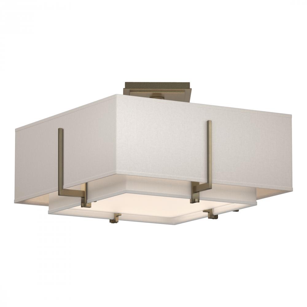 Exos Square Small Double Shade Semi-Flush