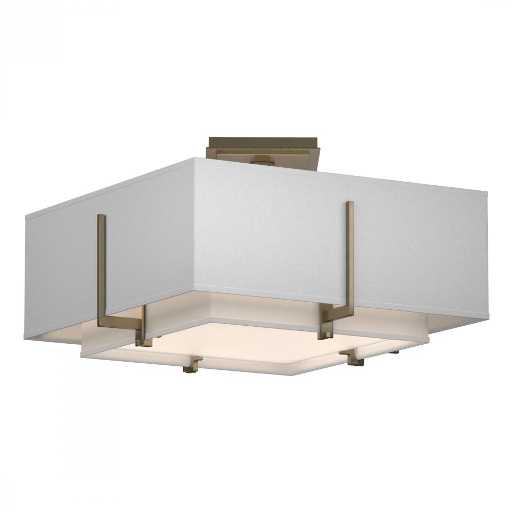 Exos Square Small Double Shade Semi-Flush