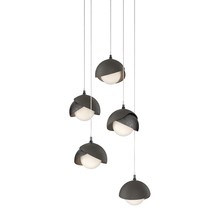 Hubbardton Forge 131125-SKT-LONG-89-07-GG0711 - Brooklyn 5-Light Double Shade Pendant