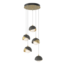 Hubbardton Forge 131125-SKT-STND-86-20-GG0711 - Brooklyn 5-Light Double Shade Pendant