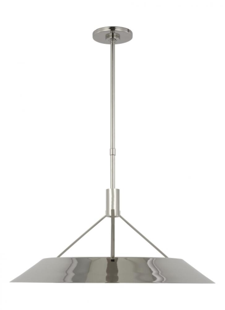 Sean Lavin Sospeso 1-light dimmable LED extra large pendant with polished nickel finish