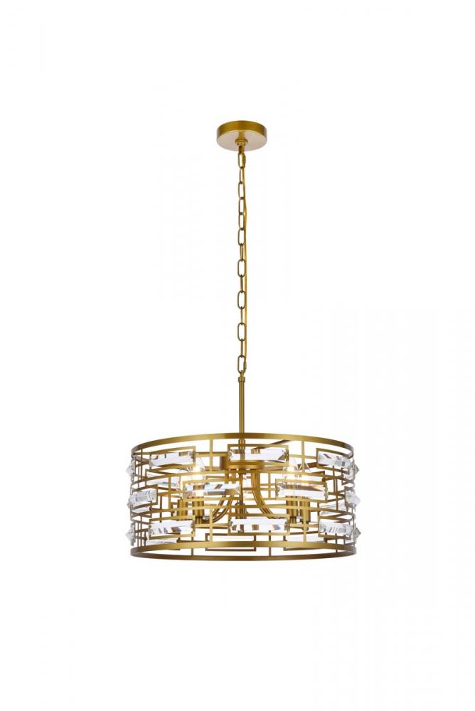 Kennedy 18.5 Inch Pendant in Brass