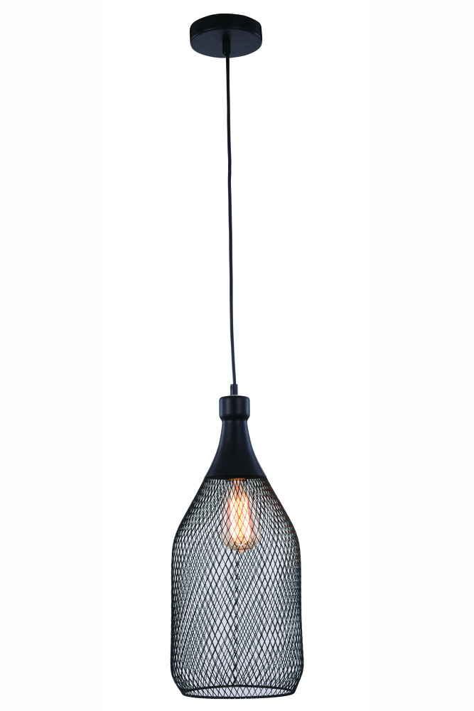 Brighton 1 Light Black Pendant