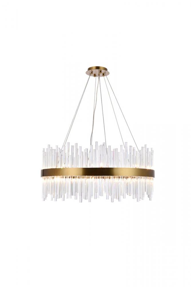 Dallas 18 Light Gold Chandelier Clear Royal Cut Crystal