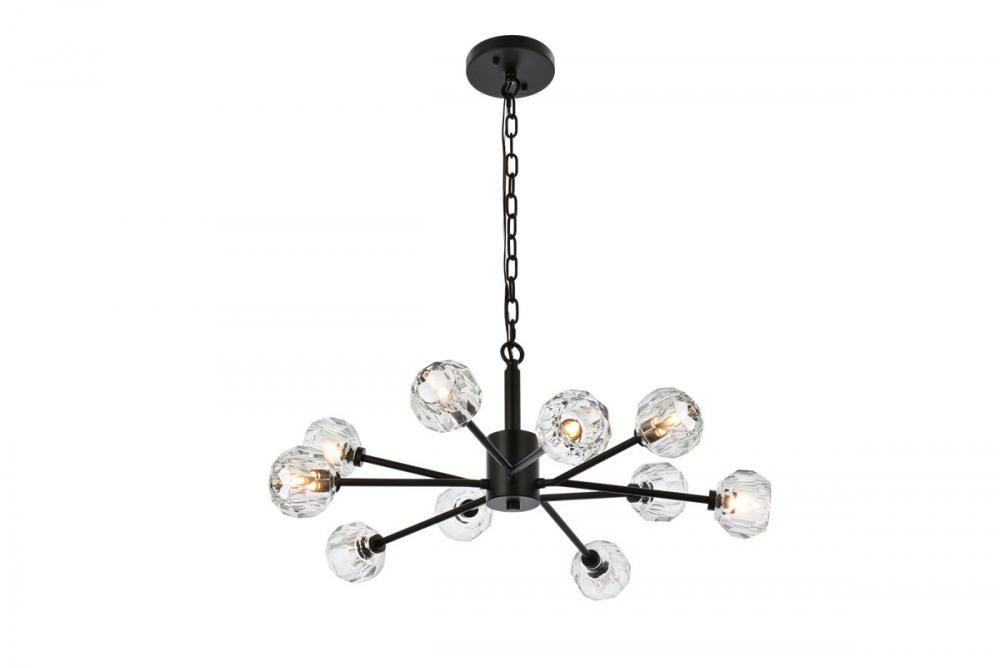 Graham 10 Light Pendant in Black