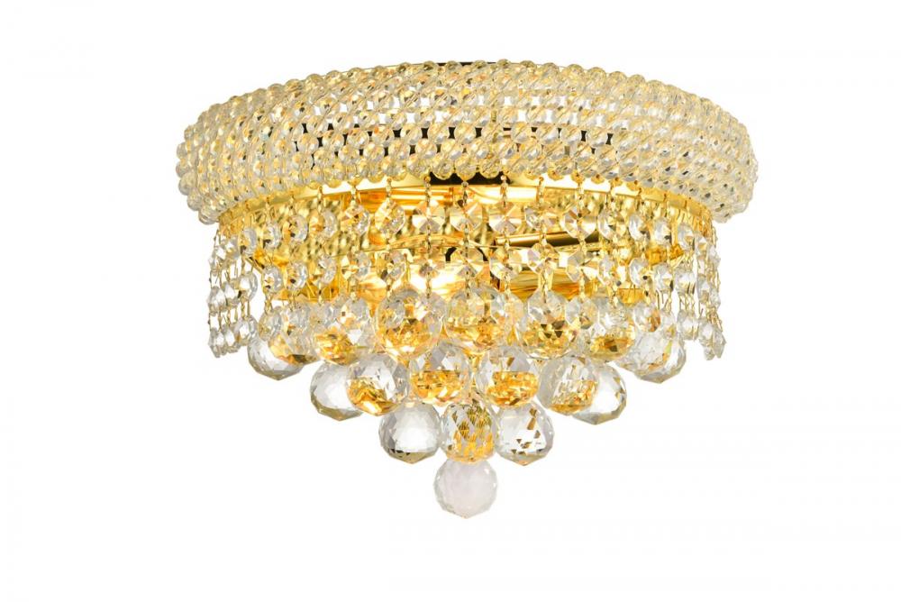 Primo 2 Light Gold Wall Sconce Clear Royal Cut Crystal