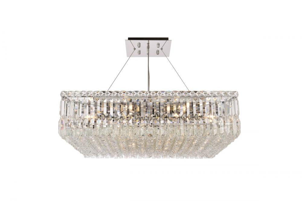 MaxIme 12 Light Chrome Chandelier Clear Royal Cut Crystal