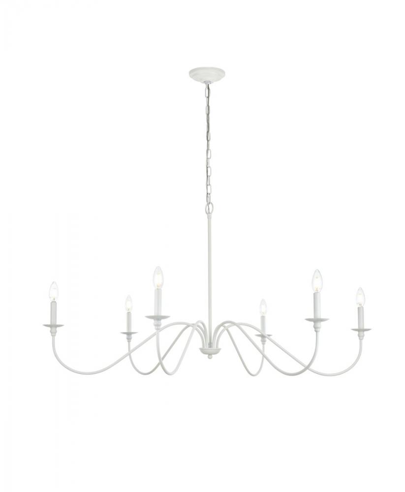 Rohan 48 Inch Chandelier in White