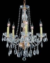 Elegant 7955D21G/RC - Verona 5 Light Gold Chandelier Clear Royal Cut Crystal