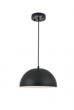 Elegant LD4022D12BK - Forte 1 Light Black Pendant