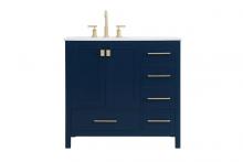  VF18836BL - 36 Inch Single Bathroom Vanity in Blue