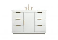 Elegant VF19448WH - 48 Inch Single Bathroom Vanity in White