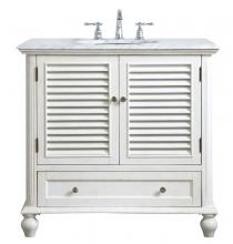 Elegant VF30536AW - 36 Inch Single Bathroom Vanity in Antique White