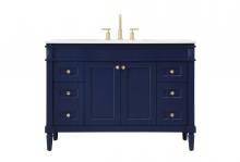 Elegant VF31848BL - 48 Inch Single Bathroom Vanity in Blue