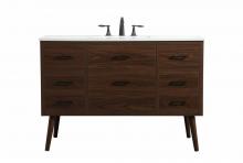 Elegant VF41048MWT - 48 Inch Single Bathroom Vanity in Walnut