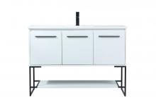 Elegant VF42548MWH - 48 Inch Single Bathroom Vanity in White