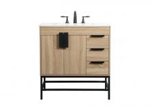 Elegant VF48832MW - 32 Inch Single Bathroom Vanity in Mango Wood