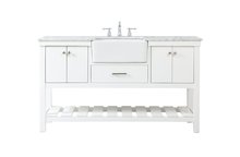 Elegant VF60160WH - 60 Inch Single Bathroom Vanity in White