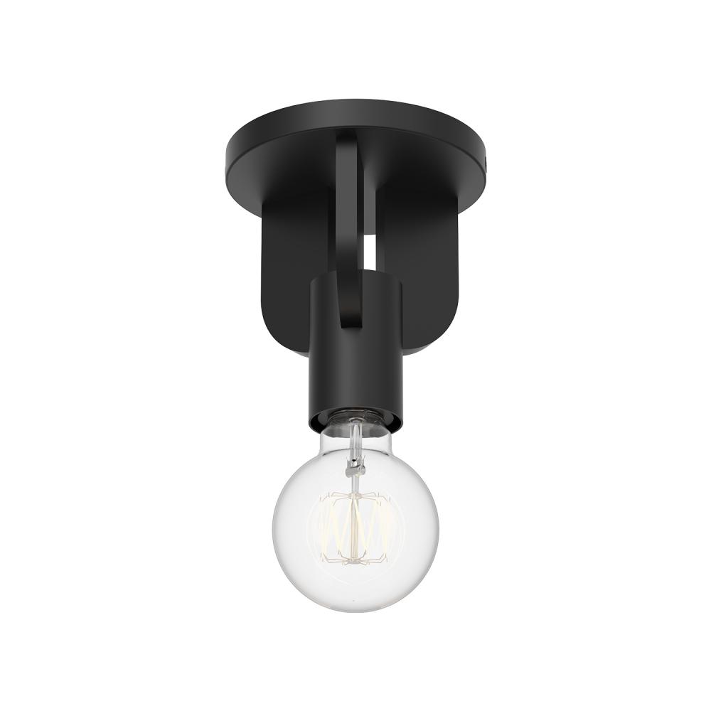 Claire 5-in Matte Black 1 Light Semi Flush Mount