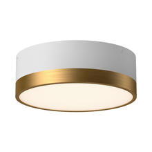 Alora Lighting FM556212AGWH - Brisbane 12-in Aged Gold/White 2 Lights Flush Mount