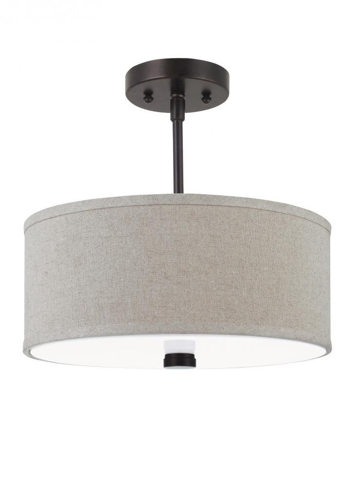 Dayna Shade Pendants Two Light Flush / Semi-Flush Convertible