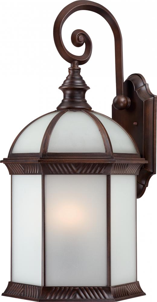 1-Light 26" Outdoor Wall Lantern in Rustic Bronze Finish with Frosted Glass and (1) 26W GU24