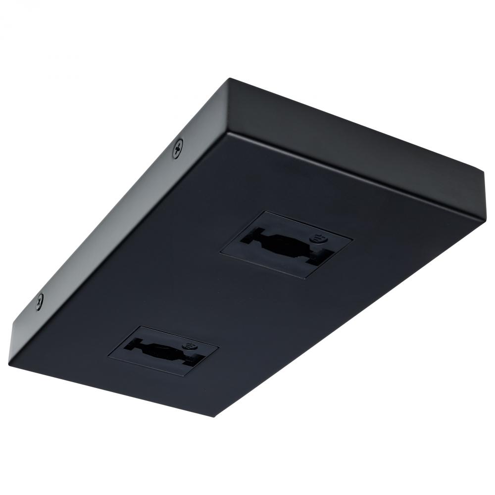 Double Monopoint Adapter; Rectangular; Black Finish