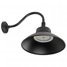 Nuvo 65/661 - LED Gooseneck; 30W/40W/50W; CCT Selectable 3K/4K/5K; Black; 120-277V; With Photocell