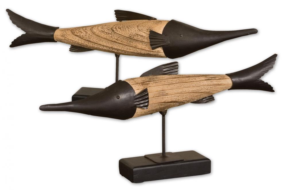 Gar Fish Statues