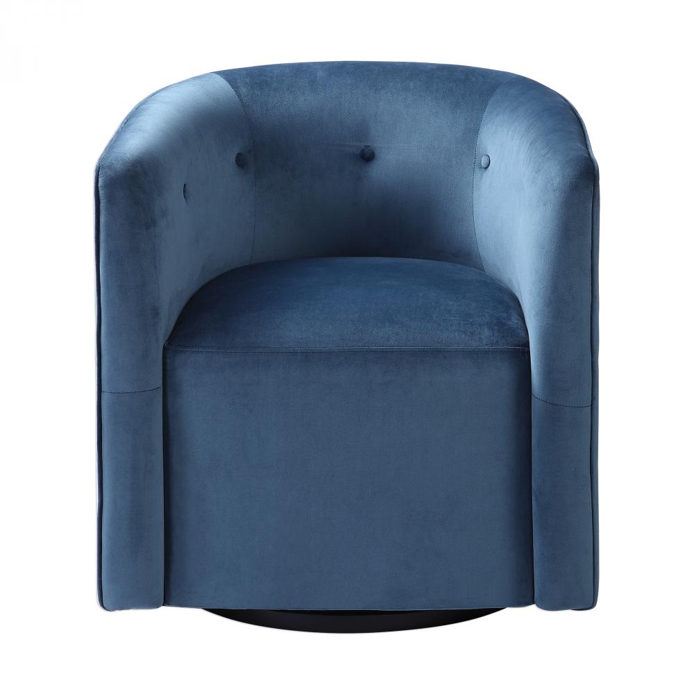 Mallorie Blue Swivel Chair