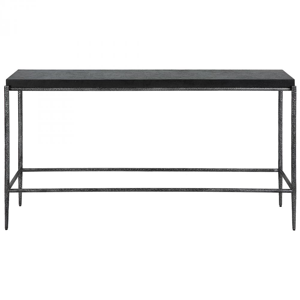 Crescendo Black Concrete Console Table