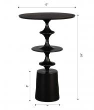 Uttermost 22921 - Flight Textured Black Accent Table