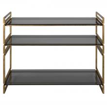 Uttermost 22973 - Stacked Up Gray Glass Console Table