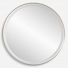 Uttermost 09947 - Crofton Lighted Brass Round Mirror