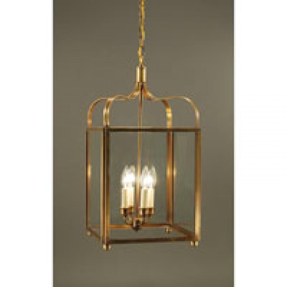 Crown XLarge Hanging Dark Antique Brass 4 Candelab