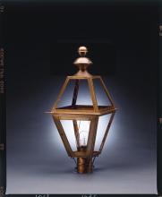 Northeast Lantern 1023-DB-CIM-FST - Post Dark Brass Medium Base Socket With Chimney Frosted Glass