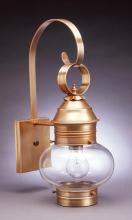 Northeast Lantern 2031-DAB-MED-CLR - Onion Wall No Cage Dark Antique Brass Medium Base Socket Clear Glass