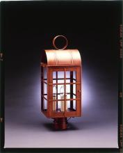 Northeast Lantern 6153-VG-LT3-CLR - Culvert Top H-Bars Post Verdi Gris 3 Candelabra Sockets Clear Glass