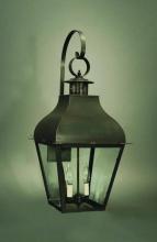 Northeast Lantern 7647-VG-LT2-CLR - Curved Top Wall With Top Scroll Verdi Gris 2 Candelabra Sockets Clear Glass