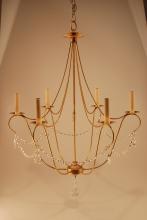 Northeast Lantern 959-DB-LT6 - Hanging Dark Brass 6 Candelabra Sockets