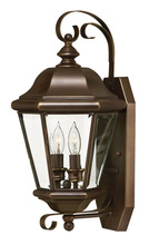 Hinkley 2425CB - Small Wall Mount Lantern with Decorative Bottom