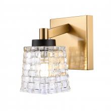 ELK Home 18610/1 - Candace 4.75'' Wide 1-Light Vanity Light - Satin Brass with Matte Black