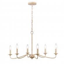 ELK Home 90220/6 - Ellisville 30'' Wide 6-Light Chandelier - Antique Cream