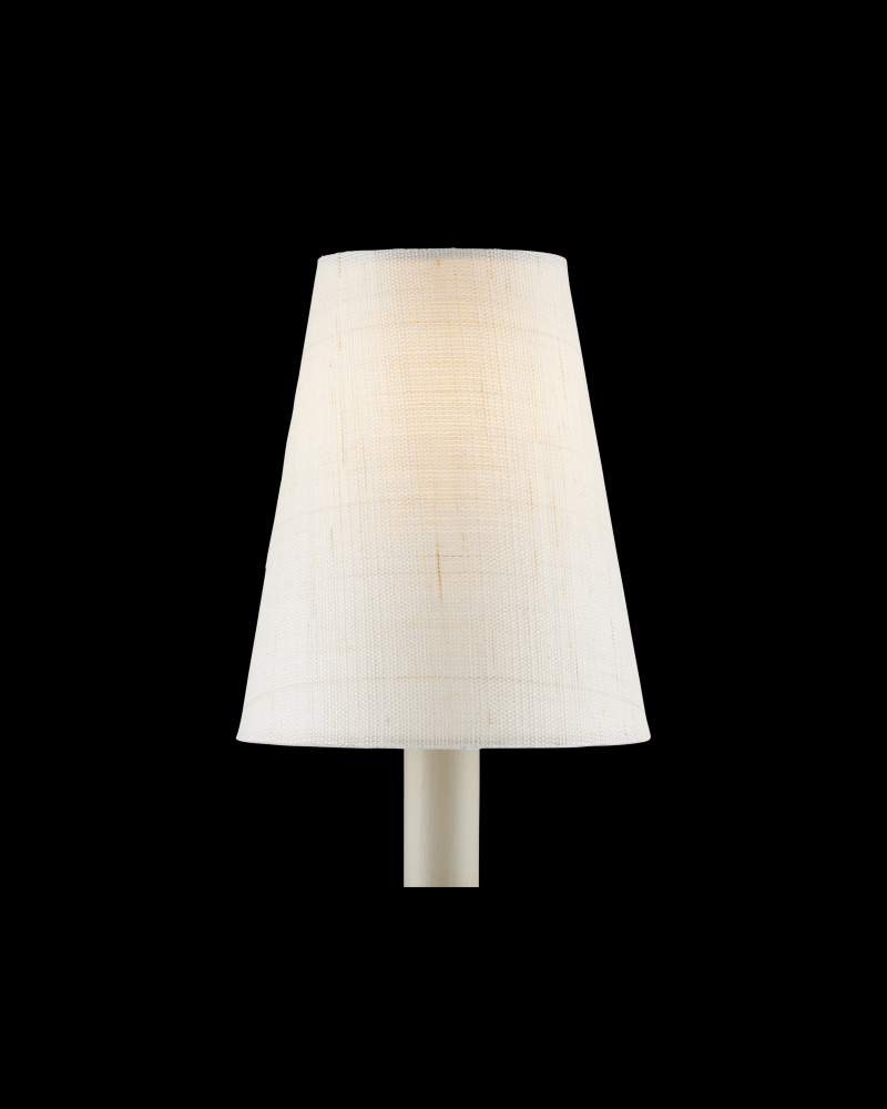 Ivory Fine Grasscloth Tapered Chandelier Shade