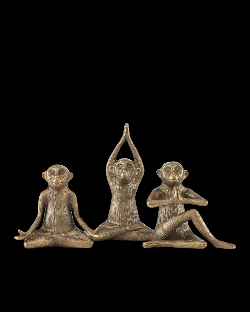 Zen Brass Monkey Set of 3