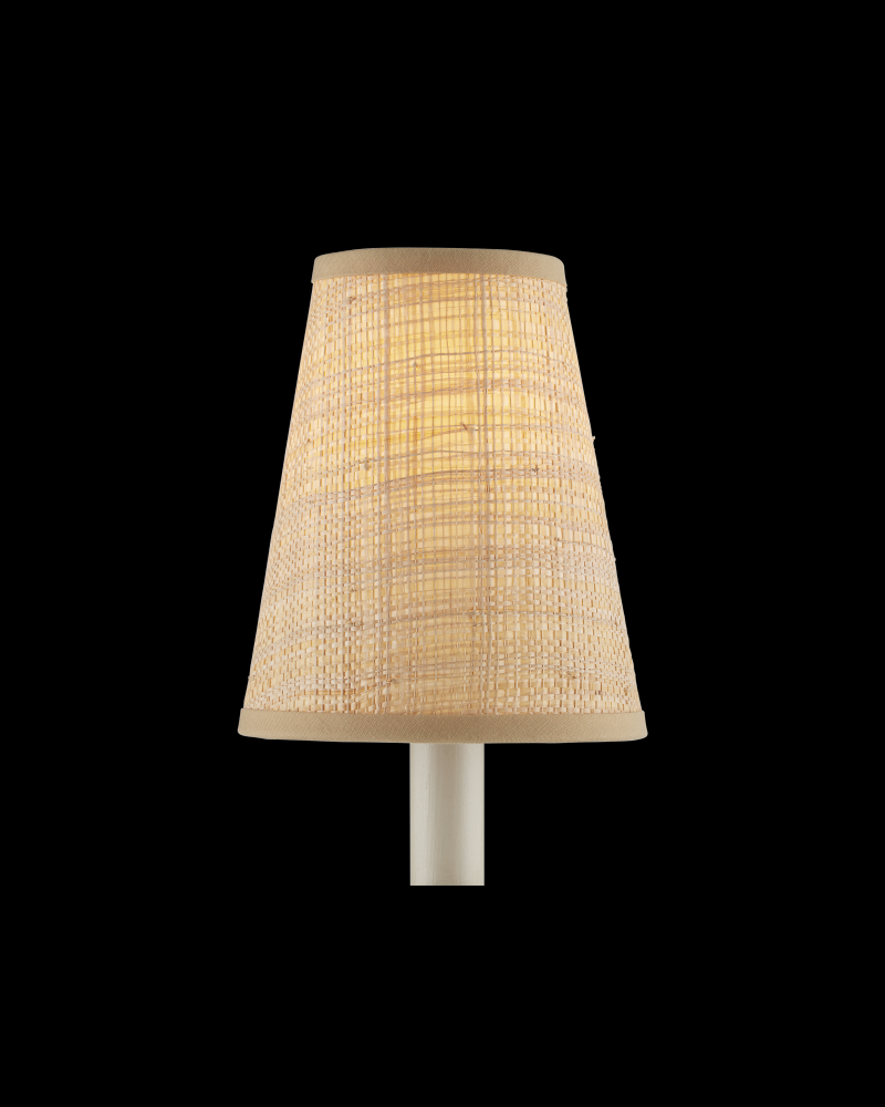 Natural Grasscloth Tapered Chandelier Shade