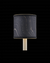 Currey 0900-0020 - Marble Black Paper Drum Chandelier Shade